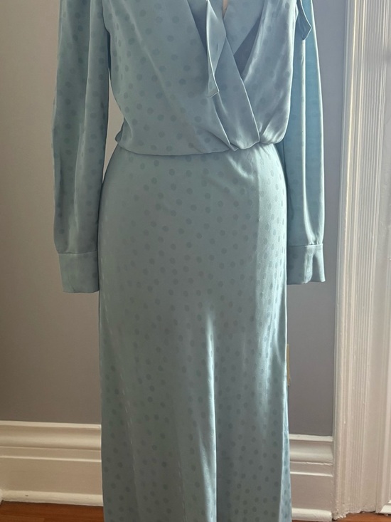 Favorite Daughter Dusty Blue Maxi Dress with Neck Scarf - Picture 10 of 12